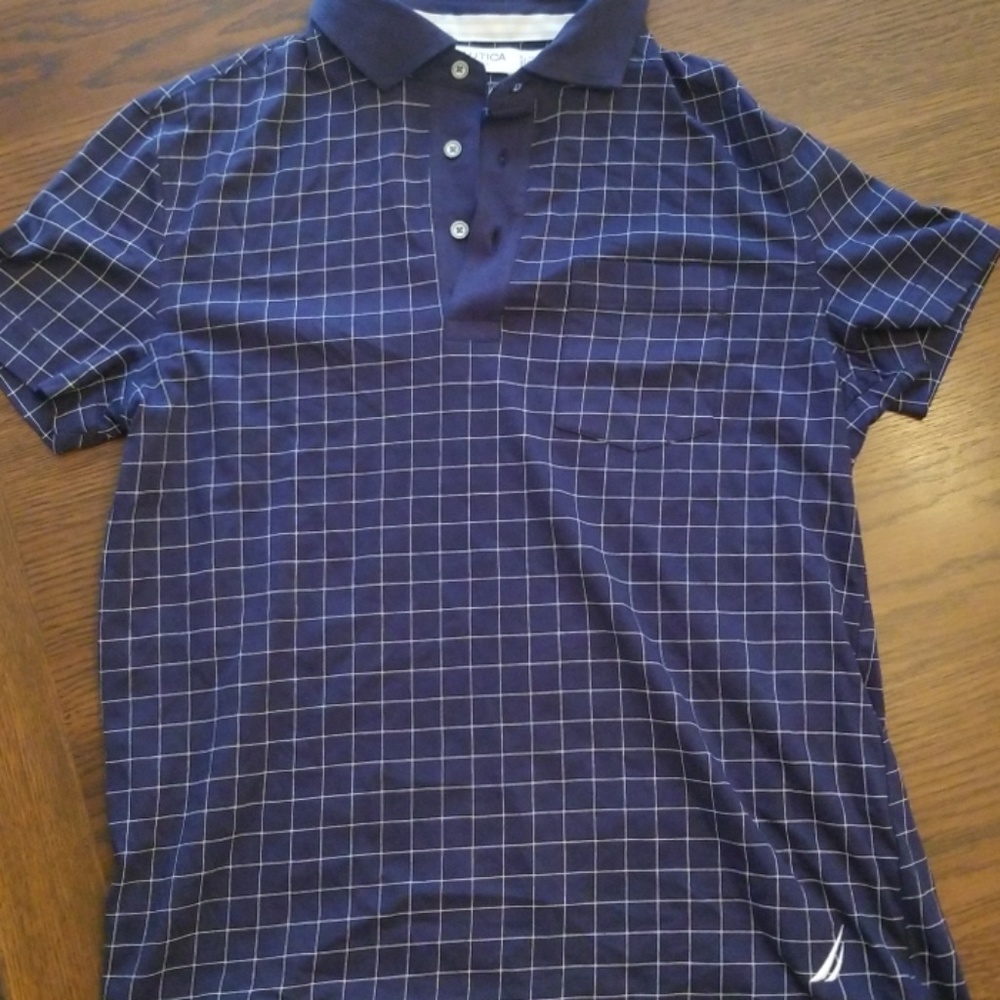 Nautica Slim Fit Check Polo XS
